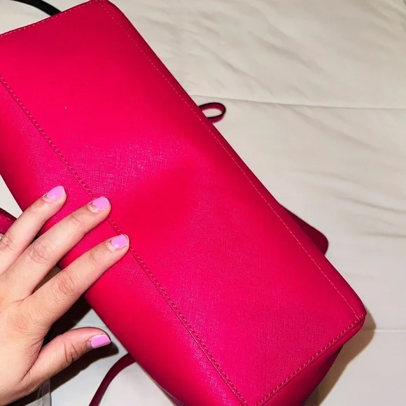 Tory Burch Fuchsia Tote and Wristlet Set - Picture 3 of 4